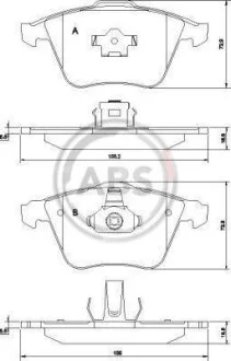 Колодка гальм. диск. передн. (ABS) A.B.S. 37464