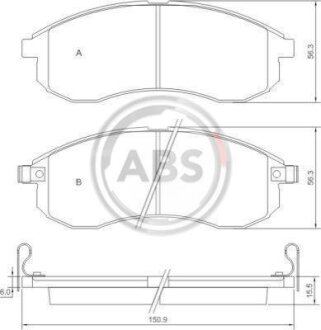 Колодка гальм. диск. передн. (ABS) A.B.S. 37481