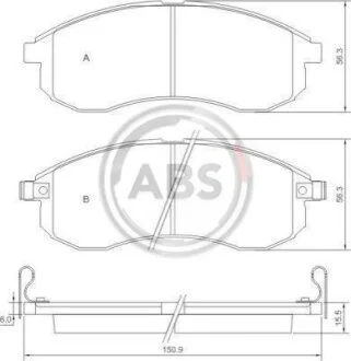 Колодка гальм. диск. передн. (ABS) A.B.S. 37481