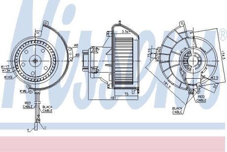 Вентилятор салона Nissens 87188