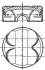 Поршень з кільцями BMW 84,25 1.6/2.0 i N45/N46/N42/N40 01- (Mahle) Knecht/Mahle 081 PI 00101 001 (фото 1)