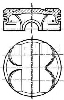 Поршень з кільцями BMW 84,25 1.6/2.0 i N45/N46/N42/N40 01- (Mahle) Knecht/Mahle 081 PI 00101 001