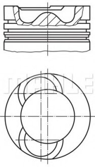 Поршень з кільцями VW CRAFTER 81,51 2,5 TDI BJJ/BJK/CEBA/CEBB 06- (Mahle) Knecht/Mahle 028 19 02