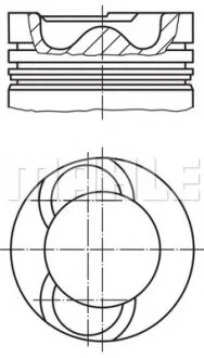 Поршень з кільцями VAG 81,51 2,5TDi Crafter BJL/BJM/CECA Euro 5 (Mahle) Knecht/Mahle 028 09 02