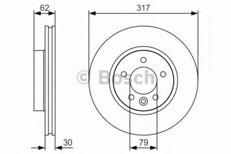 Гальмівний диск Bosch 0986479S25