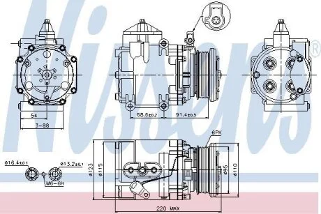 Компресор кондицiонера Nissens 89248