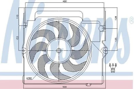 Вентилятор (комплект) Nissens 85645