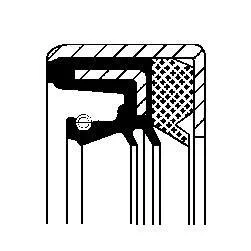 Сальник гумометалевий Corteco 01037048B