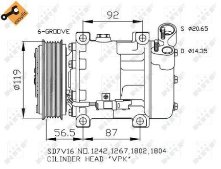 Компресор кондиціонера NRF 32270