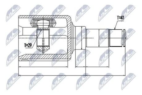 ШРКШ внутр. лівий FORD TOURNEO CONNECT, TRANSIT CONNECT, TRANSIT V363, TRANSIT CUSTOM (вир-во) NTY NPW-FR-077