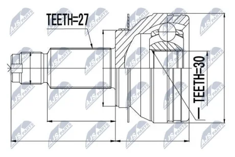 Комплект шарніру приводного валу зовнішній SUBARU (вир-во) NTY NPZ-SB-009