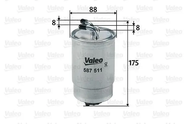 Фільтр паливний FORD ESCORT 1.8 D 93- (вир-во VALEO) Valeo 587511 (фото 1)